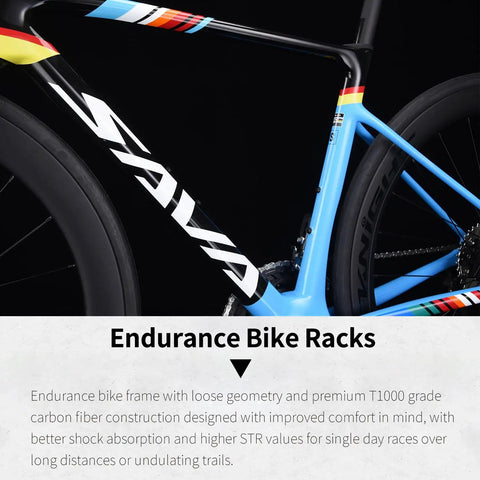 Carbon Road Bike With Lightweight T1000 Frame And 24 Speed Shifting, Shimano 105 Di2 7170, blue frame close-up.
