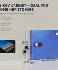 Image of a blue 16 Key Wall Mounted Lock Box With Three Digit Combination Lock And Backup Key, Key Organizer For secure home use.