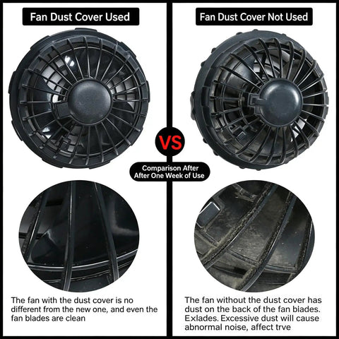 Round Fan Opening Cover Mesh Barrier For Cooling Vest Upkeep And Port Care Debris Guard For Fan Ports Easy Maintenance Durable Workwear Accessory For Organized Workshop Storage And Air Conditioned Garment Cooling, black plastic fan dust cover