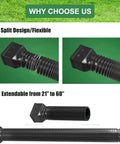 Flexible Downspout Extender Set Extendable From 21 To 60 Inches With Diverter No Fuss Install Split Design Black