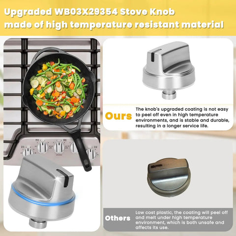 5 Pack Stove Knob Set for Gas Range Replacement Knobs Compatible With PGP7030SL1SS PGP7036SL1SS PGP9036SL1SS on gas stove