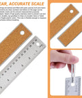 Workhorse Stainless Steel Ruler With Non Slip Cork Back Dual Inches And Centimeters Scale for precise measurements
