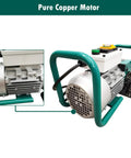 Heavy Duty Electric Plate Beveling Machine With Slick Pipe Edge Chamfering Gear For Straight Metal Side Grinding And No Fuss 30 To 60 Degree Weld Prep Angles At 220V featuring a pure copper motor.
