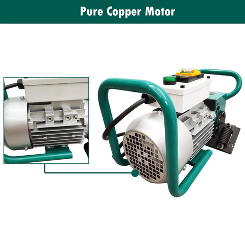 Heavy Duty Electric Plate Beveling Machine With Slick Pipe Edge Chamfering Gear For Straight Metal Side Grinding And No Fuss 30 To 60 Degree Weld Prep Angles At 220V featuring a pure copper motor.