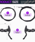 16 Piece Complete Bike Brake Set With Calipers Levers Cables Front And Rear V Brakes Black Aluminum Alloy Handlebars Universal Fit