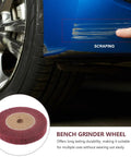 Heavy Duty VOSAREA Bench Grinder Buffing Wheel With Nonwoven Abrasive Cloth for car surface polishing and scratch removal.