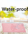 Premium Leather Car Document Wallet With Clear Window Pockets For Registration Insurance And Id Cards Nifty Glove Box Stash, water-resistant design.