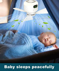 Portable Camping Ceiling Fan With Light And 8000mAh Rechargeable Battery, 10.6 Inch Size calming a sleeping baby with breeze