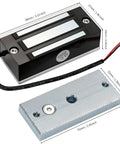 Heavy Duty Magnetic Door Lock 60KG 130LB Holding Force For Metal Wood Glass Doors 12V NC Mode Single Access Control Stainless Steel