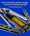 Get Pumped With East Mount Twister Arm Exerciser Featuring Adjustable 22-440 Lbs Hydraulic Power For Home Chest Expanding And Shoulders Muscle Training Fitness Equipment That Is Built To Last With Durable Double Layer Steel Tube Construction For Maximum - close-up of hydraulic cylinder design.