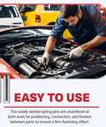 Mechanic uses 50 Pcs Slotted Spring Pins 2.2mm By 8mm 304 Stainless Steel Dowel Fasteners For Automotive Repair, Rust Resistant