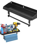 Image of a 2 In 1 Wall Mounted Tool Tray With Paper Holder For Workshop Shed And Garage Heavy Duty Small Tools Rack Quick Access Storage Organizer