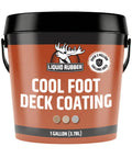 Cool Foot Deck Coating Solar Reflective Paint That Lowers Surface Temperatures Up To 35 Percent Waterproof Multi Surface Sealant For Wood Concrete Decks Walls And Fences Misty Gray 1 Gallon packaging