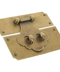 Vintage Brass Box Latch Hasp Buckle for Jewelry Boxes and Cabinets, reliable closure, sturdy antique hardware for furniture.