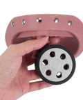Two Pairs Suitcase Wheel Replacement With 360 Degree Swivel And Quiet Operation ABS Luggage Spinner Wheels Spare Parts For Travel Easy Install Trolley Repair For Hard Sided Suitcases rose gold wheel close-up