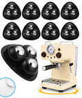 8 Pack Low Profile Adhesive Casters Delivers Smooth Cruising Action For Kitchen Heavyweights Like Blenders And Air Fryers With No Sweat Rolling Setup And Straight Up Dependable Grip In Matte Black with coffee maker.