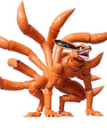 Naruto Shippuden Kurama And Naruto Dual Figure Model Kit, 263-Piece Set, crouching Kurama figure with articulated tails