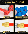 How to install 100 Piece Plug And Play Heavy Duty Lead Free Brass Push Connect Pipe Fittings 3/4 Inch Ptc To 1/2 Inch Male Npt Couplings.