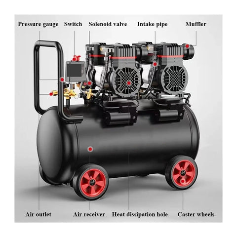 Upgrade Your Workshop With This Super Quiet 40L Air Compressor. Industrial Grade Oil Free Pump Provides High Pressure For Woodworking And Crafting. Silent Operation Makes It Portable And Easy To Use Even In Tight Spaces, Keeping The Noise Down While You