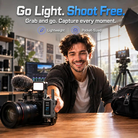 Wireless Hd Video Transmitter And Receiver System Featuring Fanless Silent Recording For Smooth Vlogging Interviews And Live Events Delivers No Sweat Setup With Big Gig Image Clarity with camera display.