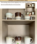 12 Inch Brass Finish Metal Shelf Guard Rail Set for Shoes, Racks, Displays, preventing mugs from sliding off shelf.