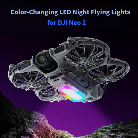 Color Changing LED Landing Gear For DJI Neo 2 Drones With Rechargeable Night Lighting Height Boost For Better Ground Clearance