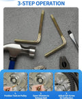4 Piece Clutch Drive Belt Removal Tool Kit For RZR XP Turbo RZR 4 XP Turbo RS1 And Ranger XP 1000 Models Replacement 2875911 showing steps