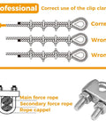 M3 Wire Rope Clamp And Thimble Kit For One Eighth Inch Steel Cable 304 Stainless Steel Rigging Accessories installation guide