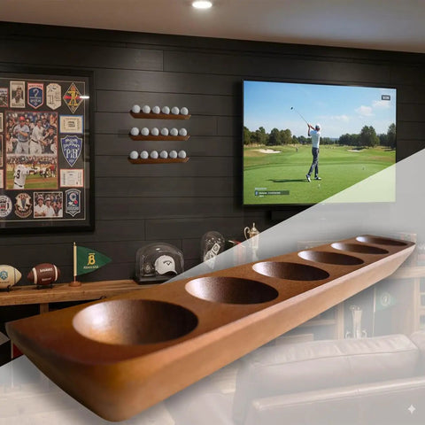 Wood Golf Ball Display Case For Six Balls With Wall Mount Or Tabletop Stand Perfect Home Office Golf Memorabilia Decor And Gift