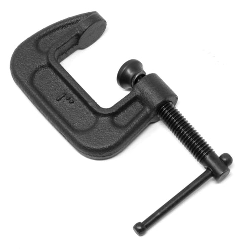 Heavy-Duty Cast Iron C Clamps Set Of Four With 1 Inch Jaw Opening And 0.8 Inch Throat For Metalworking And Woodworking