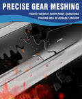 Close-up of gear components in Beefy Heavy Duty Hand Winch for Boat Trailers 3500 Lbs With 33 Ft Polyester Strap Two Way Ratchet