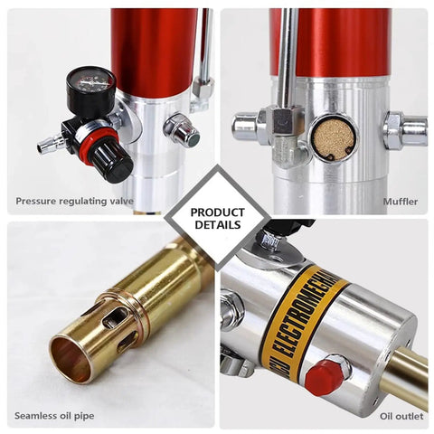 Pro Grade Pneumatic Grease Gun With 94cm Rod And 0.85 LPM Flow, 360 Degree Rotating Head, high-pressure valve detail