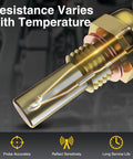 Close-up view of A-Premium engine coolant temperature sensor with brass housing and probe.