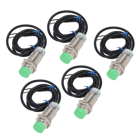 5 Piece Inductive Proximity Sensor Switch Kit NPN IP65 Aluminum Alloy For Industrial Machinery Automation Equipment Non Contact Metal Detection With 10mm Sensing Range 6 To 36VDC