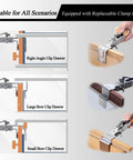 Right angle and bow drawer clamps for cabinets, drawer front installation clamps for cabinets face frame clamps kit with pencil