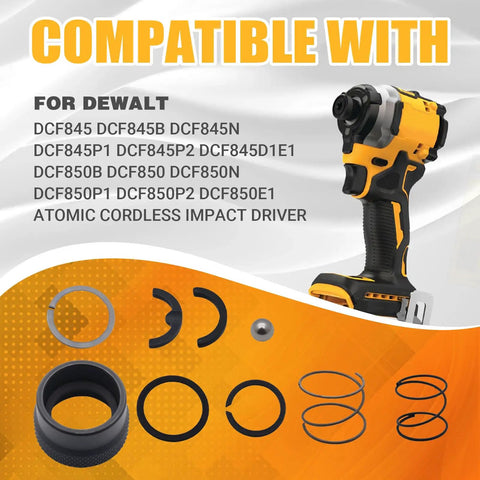 Beefed Up Collar Spring Steel Ball Impact Driver Kit Replacement For Cordless Impact Tools Compatible With DCF845 And DCF850