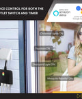 Heavy Duty Outdoor Power Strip With Wifi Control, Water Resistant Smart Outlet Bar with voice control for outdoor use.