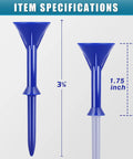 Three And A Quarter Inch Premium Plastic Golf Tees With Step Design For Consistent Shots Built Tough As Nails From Nylon And Plastic