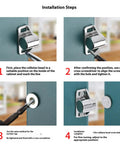 Installation steps for Heavy Duty 4 Pack Zinc Alloy Door Stoppers With Strong Magnets for cabinet catches.