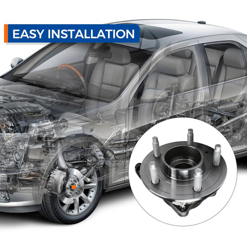 Rear Wheel Bearing And Hub Assembly For 2012 Through 2015 Chevy Captiva Sport 2007 Through 2009 Equinox, highlighted in car diagram for easy install.