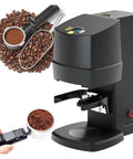 Heavy Duty Coffee Tamper With 58mm Precision Portafilter Fit Perfect For Cool Home Baristas And Dope Coffee Shops, black espresso machine and coffee grounds.
