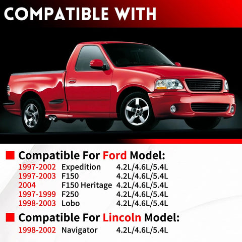 HRepair 4WD vacuum actuator—red Ford pickup; compatible with Ford F-150, Expedition, Navigator (1997–2004)