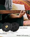 2 In 1 Acoustic Guitar Humidifier With Soundhole Cover, the Go To Humidity Hack For Dry Rooms, 4.37in black cover with gauge