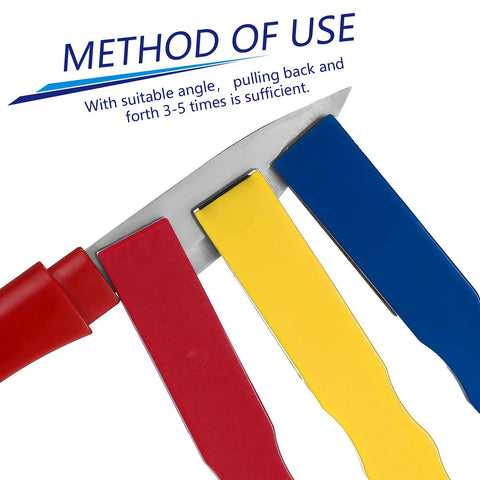 Six Pcs Diamond Sharpening Hones Set With Color Coded Diamond Stones For Hunting And Outdoor Use demonstrating sharpening