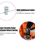 Additional cable end and throttle pedal spring for Go Kart Throttle Cable Kit Heavy Duty 84 Inch Replacement For Predator engines.