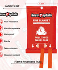 Must Have Emergency Fire Blanket For Home And Kitchen Two Pack 40 By 40 Inches Grab And Go Ready Flame Suppression