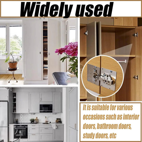 316 Stainless Steel Cabinet Hinge Repair Plates 6 Pack Fix Wobbly Cabinet Doors Fast in Minutes No Wood Filler or Drilling Needed installed in cabinets