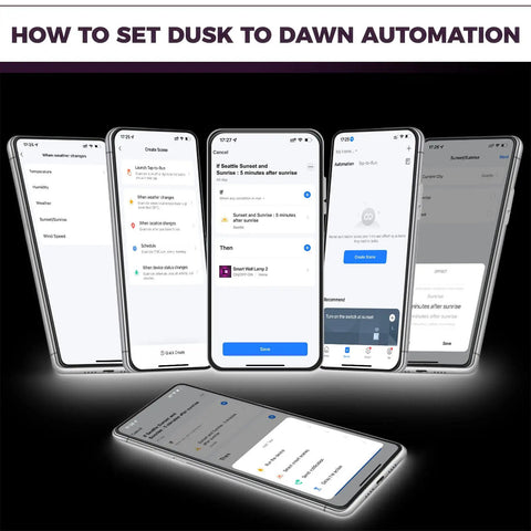 Smart Life app interface for setting up Outdoor Smart Wall Lights With Alexa And Google Assistant Control automation