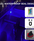 Rechargeable Boat Lights With USB Charging, Dope Color RGB LED Interior Deck Lights For Boats Like Pontoon, Remote