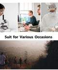 Anti Fog Safety Glasses For Men And Women, Blue Light Blocking Clear Lens Eyewear in medical, office, and outdoor scenarios.